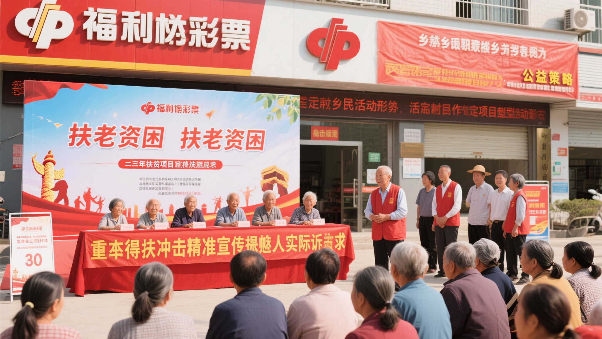为了真正体现福利彩票“扶老资困”的公益特