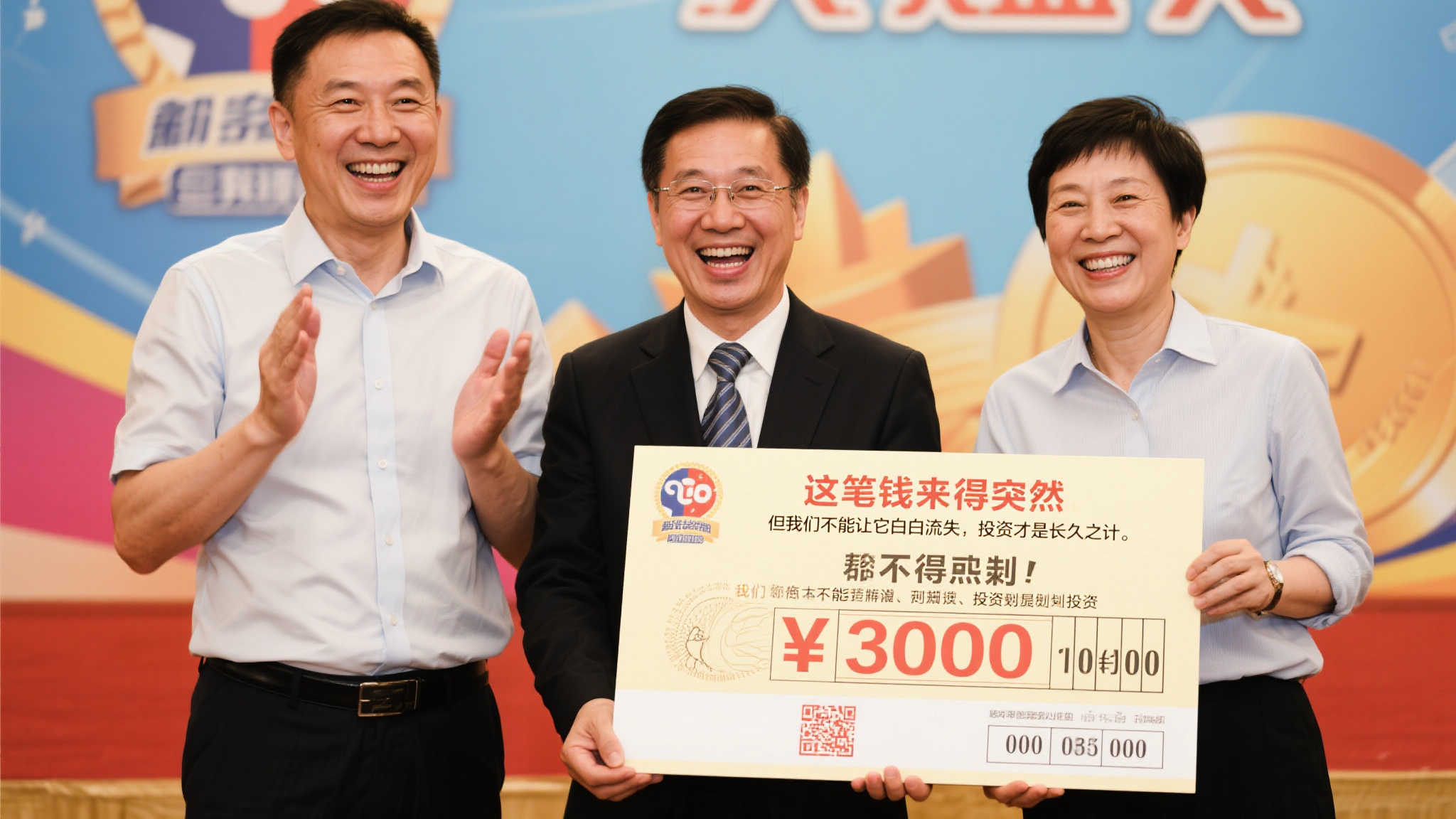 值得一提的是，他们在兑奖时表现得异常冷静