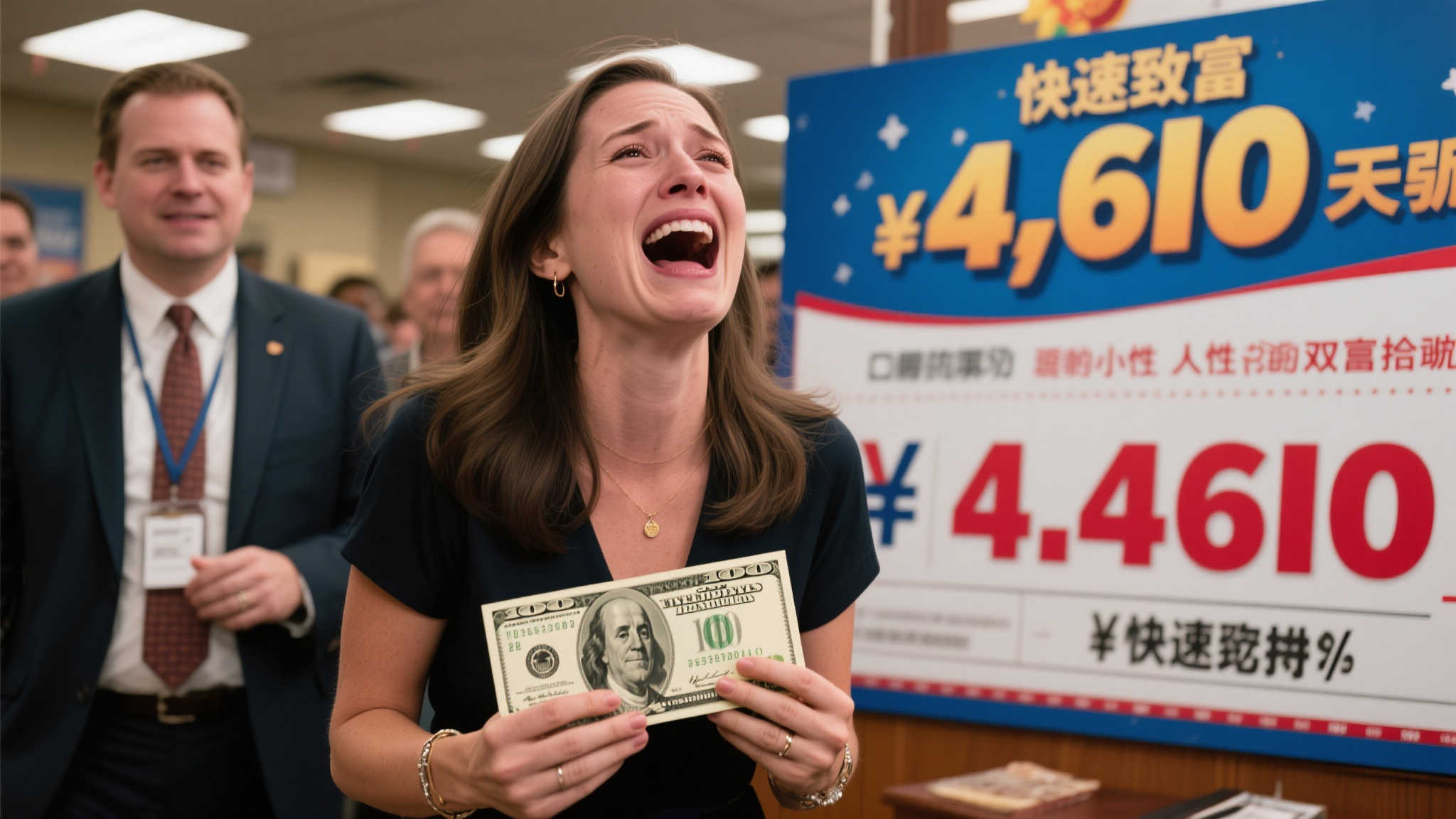 女子揽4.6亿大奖果断辞职 深夜接官方电话频怀疑