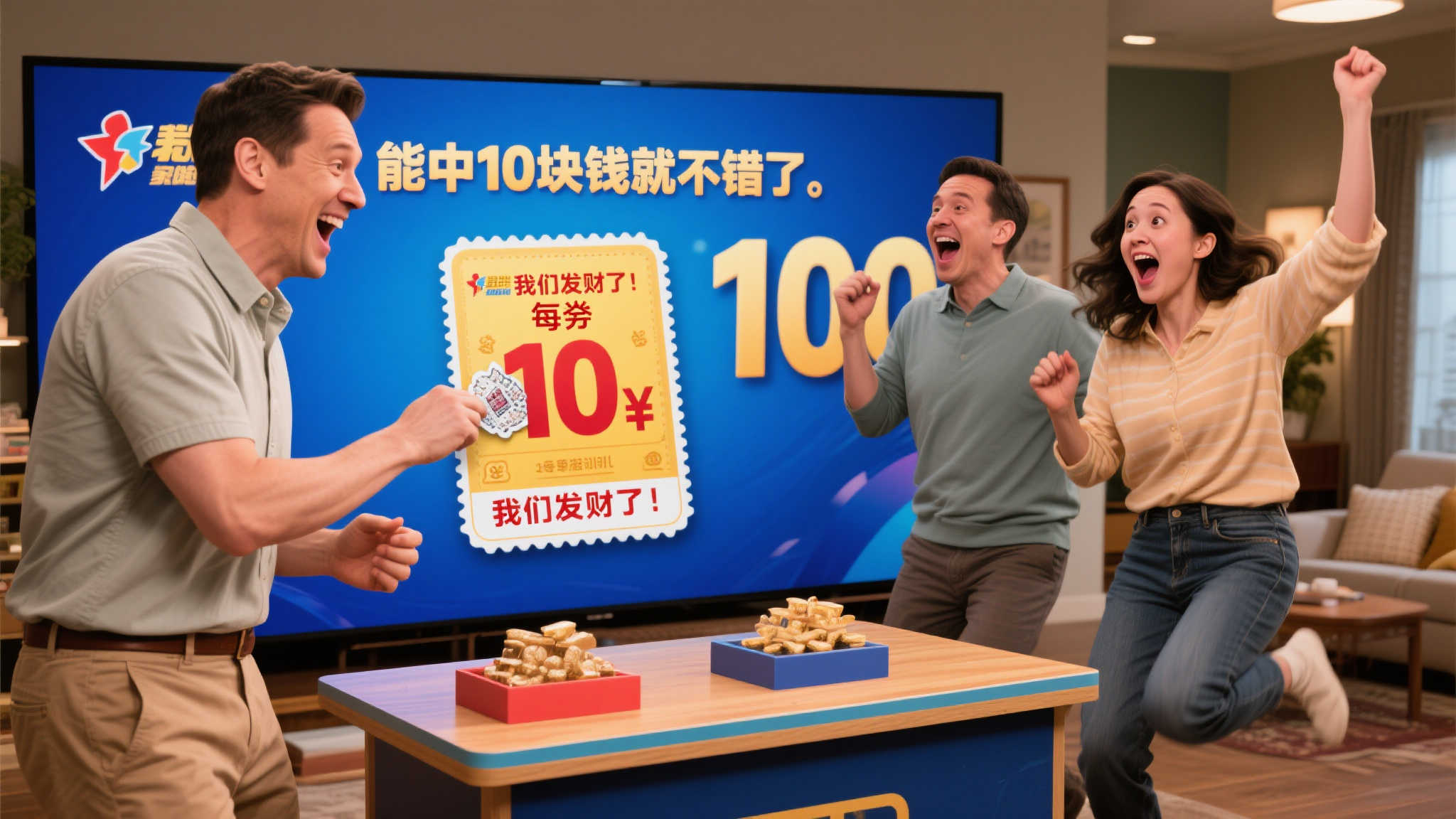 刮刮乐惊喜:妻子小赚百元窃喜,丈夫却中百万大奖 轮到丈夫上场时,他表现得十分淡定,甚至还