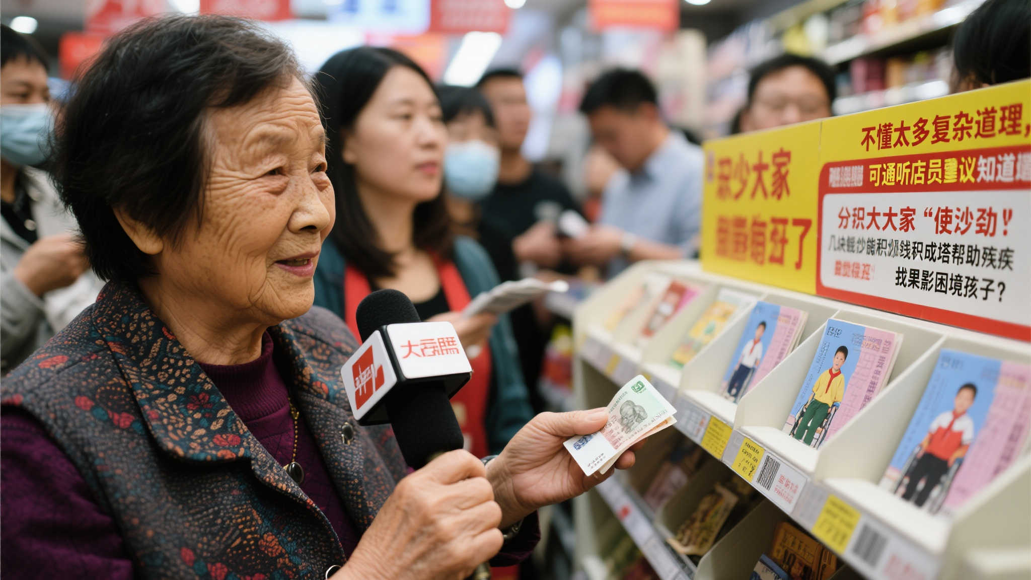 据现场采访报道，有位参加本轮购票的大娘讲