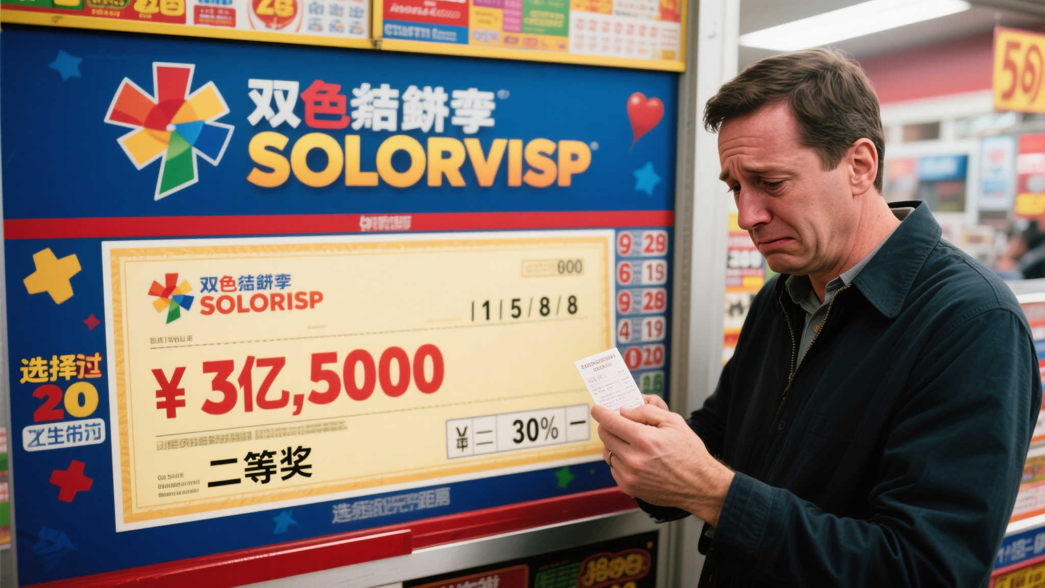 差1号错失5亿!男子揽双色球30万仍感遗憾 生活中总有一些让人扼腕叹息的瞬间,尤其是